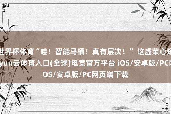 世界杯体育“哇！智能马桶！真有层次！” 这虚荣心短暂爆棚-开yun云体育入口(全球)电竞官方平台 iOS/安卓版/PC网页端下载